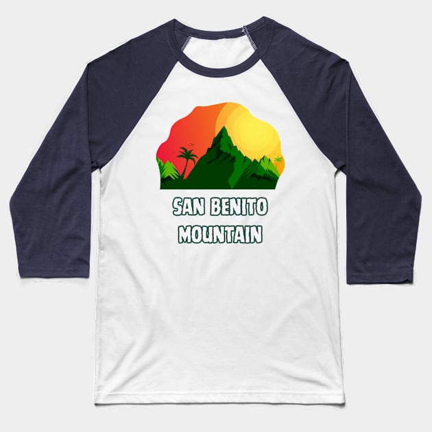 San Benito Mountain Baseball T-Shirt by Canada Cities